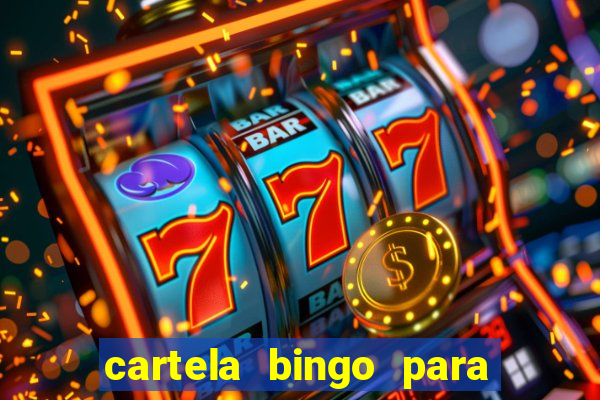 cartela bingo para cha de cozinha imprimir gratis